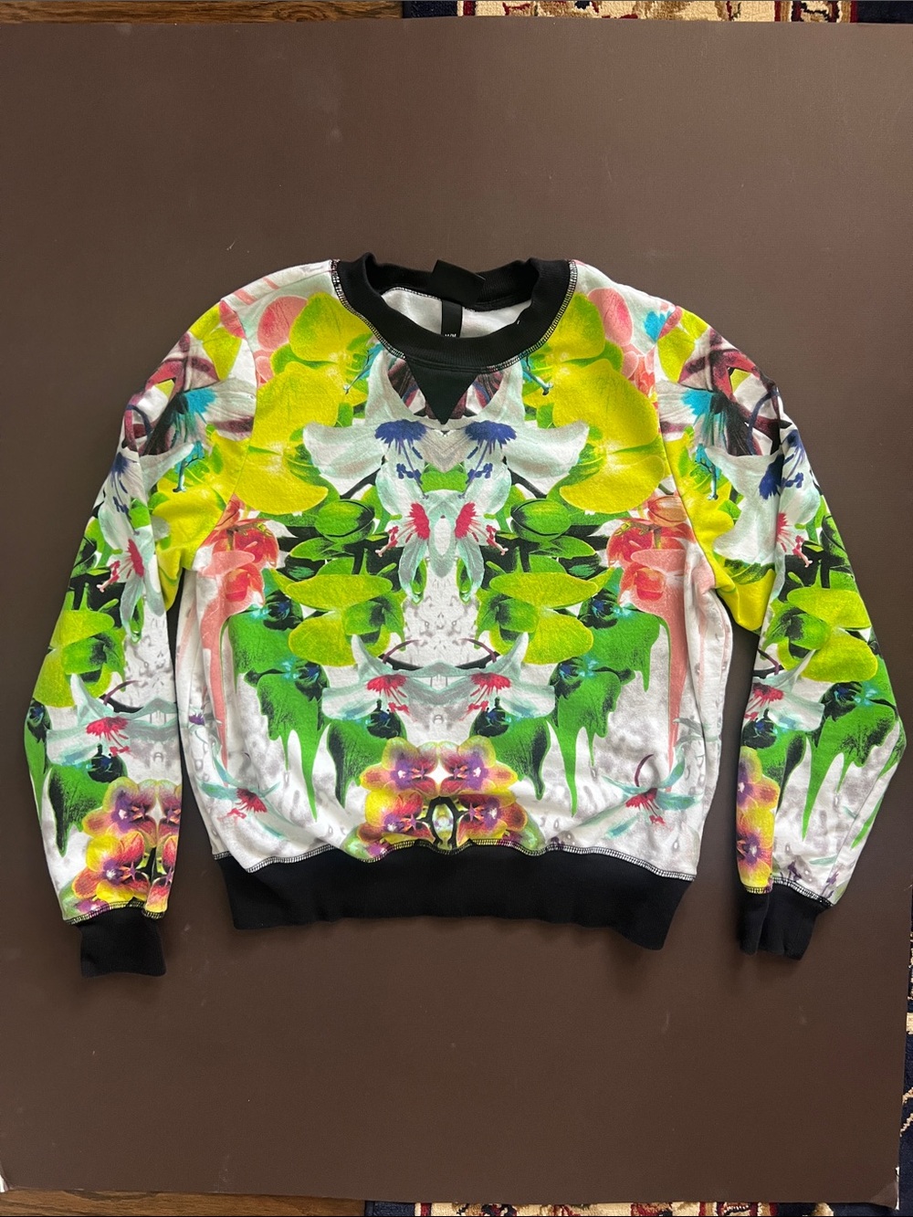 Prabal Gurung for Target Neon Floral Crewneck Sweatshirt